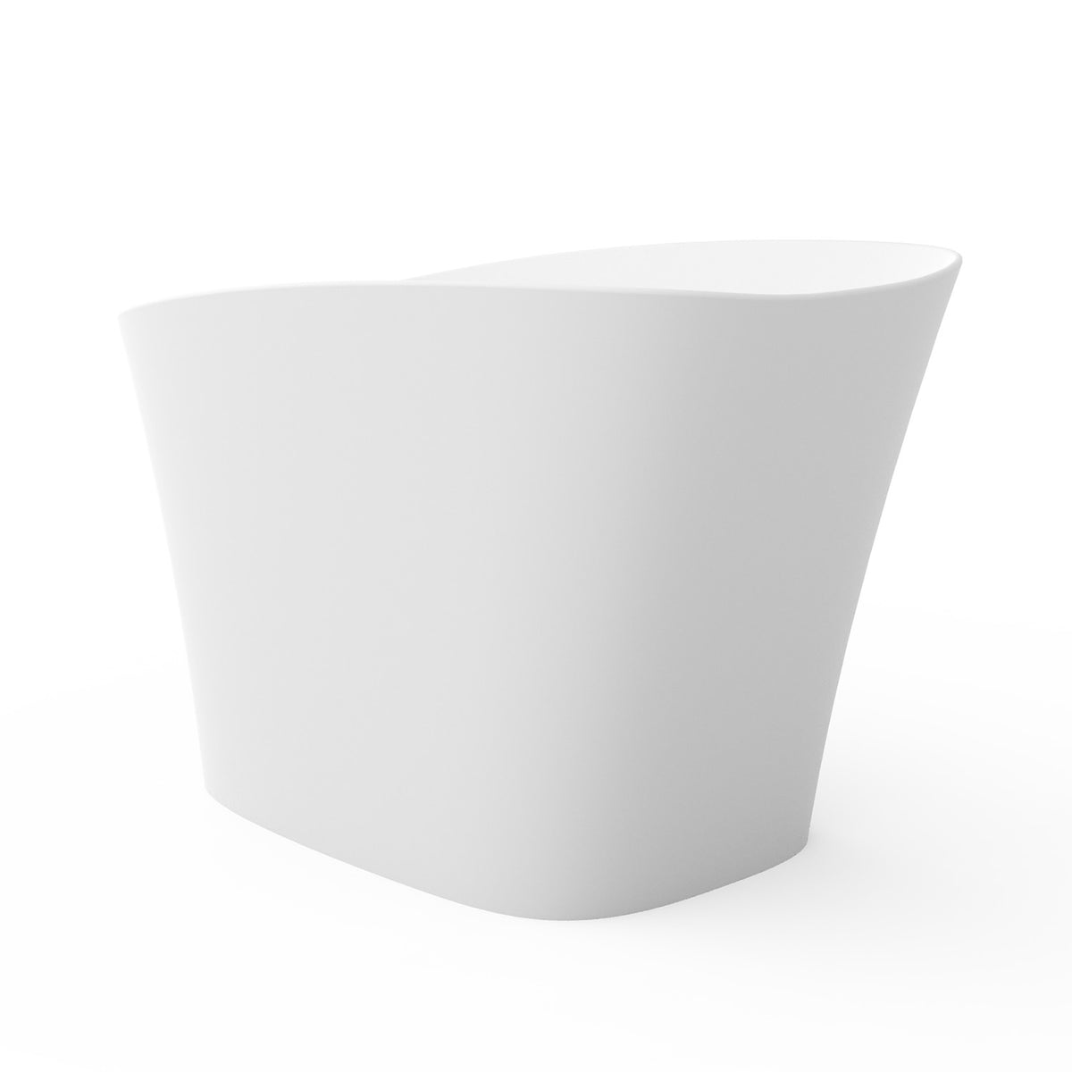 RAINLEX 51 in. Freestanding Solid Surface Deep Soaking Bathtub with Built-In Seat