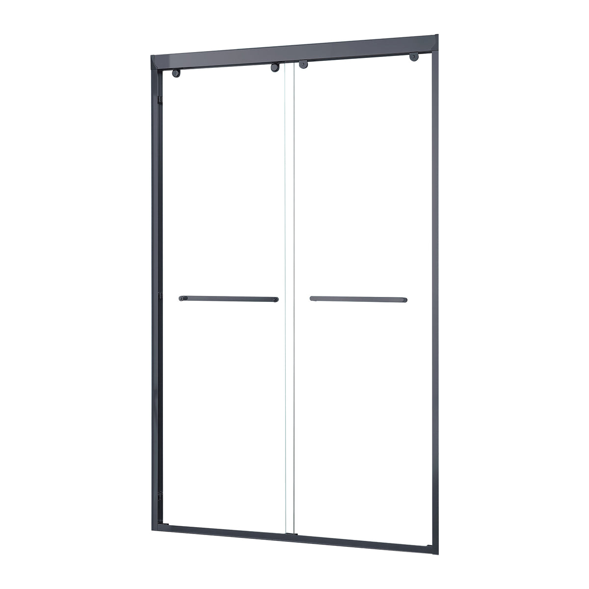 RAINLEX Framed Sliding Shower Door, 8mm Tempered Glass in Chrome