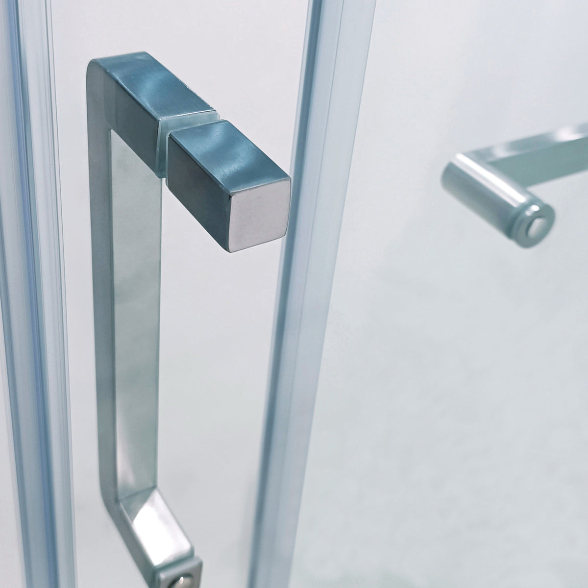 56-60" W x 75" H Semi-Frameless Sliding Shower Door, 8mm Tempered Glass, Chrome