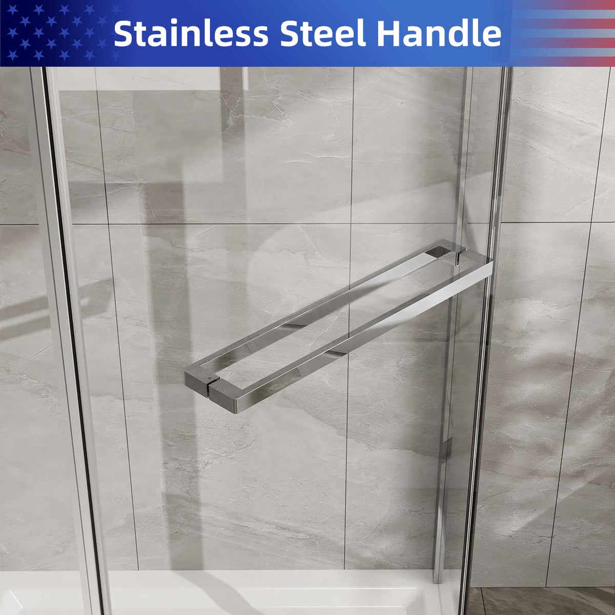 RAINLEX 36 in. x 36 in. x 72 in. Neo-Angle Frameless Shower Enclosure