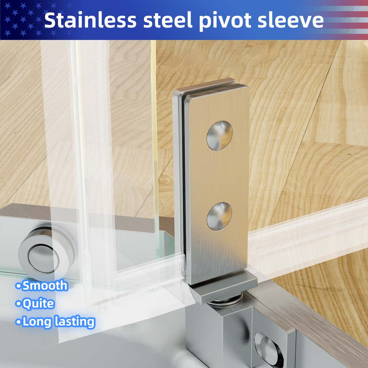RAINLEX 36 in. x 72 in. Neo-Angle Pivot Frameless Shower Door