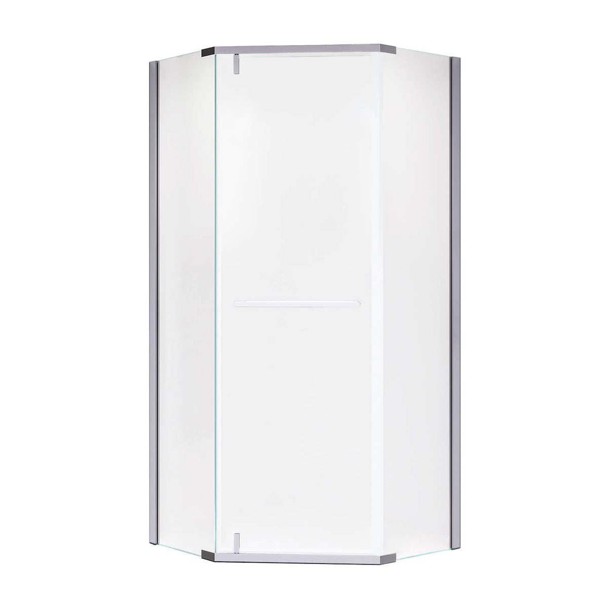 Rainlex 36" x 72" Pivot Frameless Shower Door, 6mm Tempered Glass