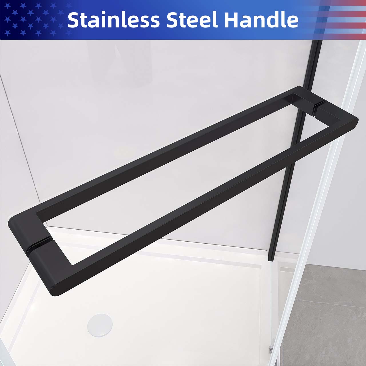 Rainlex 36" x 72" Pivot Frameless Shower Door, 6mm Tempered Glass