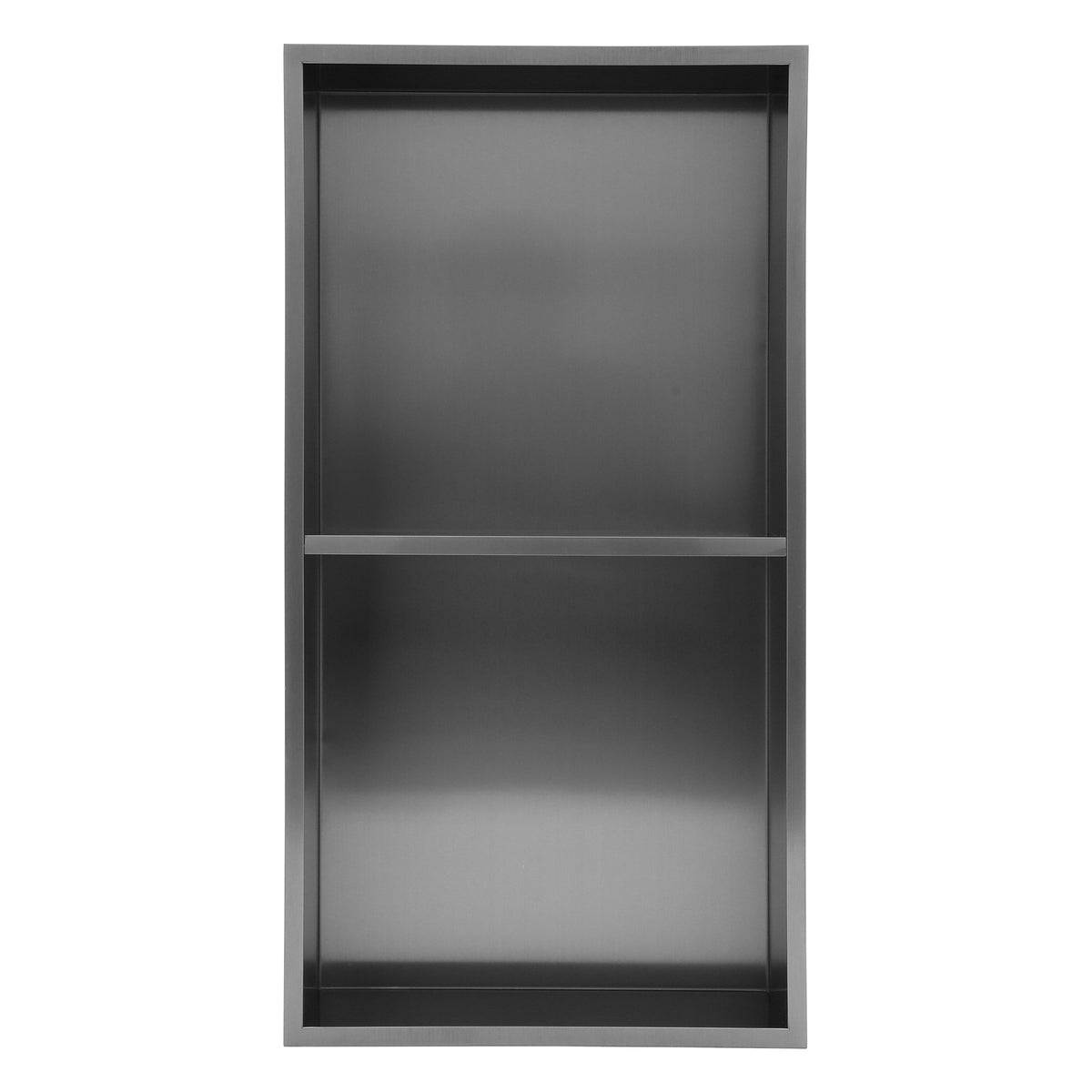 RAINLEX 13" x 25" Stainless Steel Double Shelf Recessed Shower Niche