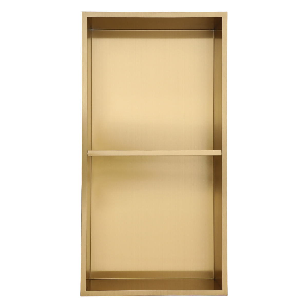 RAINLEX 13" x 25" Stainless Steel Double Shelf Recessed Shower Niche