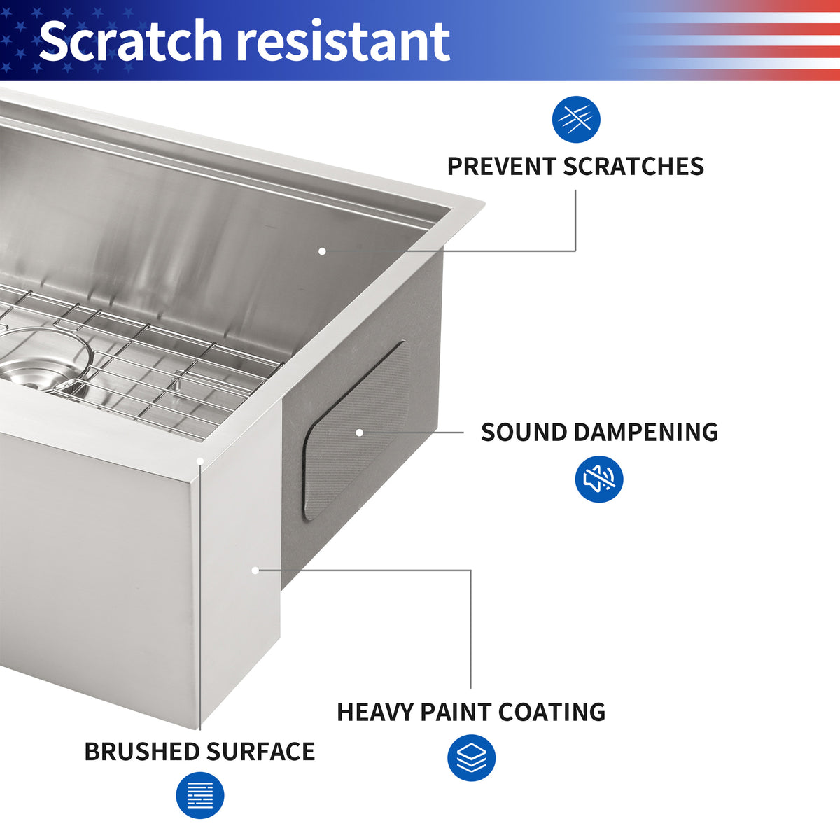 Farmhouse Apron-Front Single Bowl Workstation Sink, Stainless Steel (SS05)
