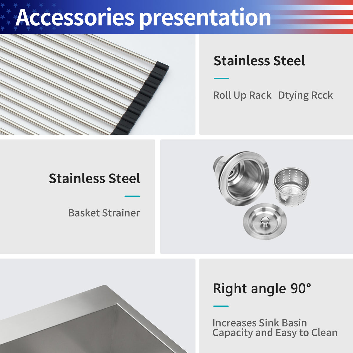 Drop-In Single Bowl Kitchen Sink, Stainless Steel (SS14)