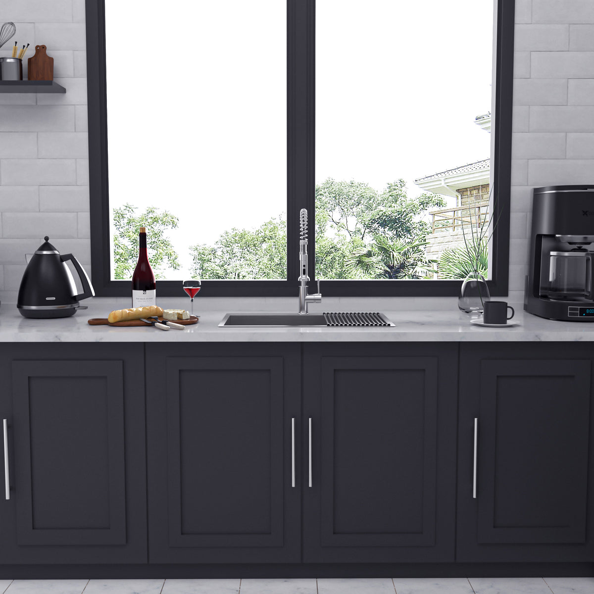Drop-In Single Bowl Kitchen Sink, Stainless Steel (SS14)