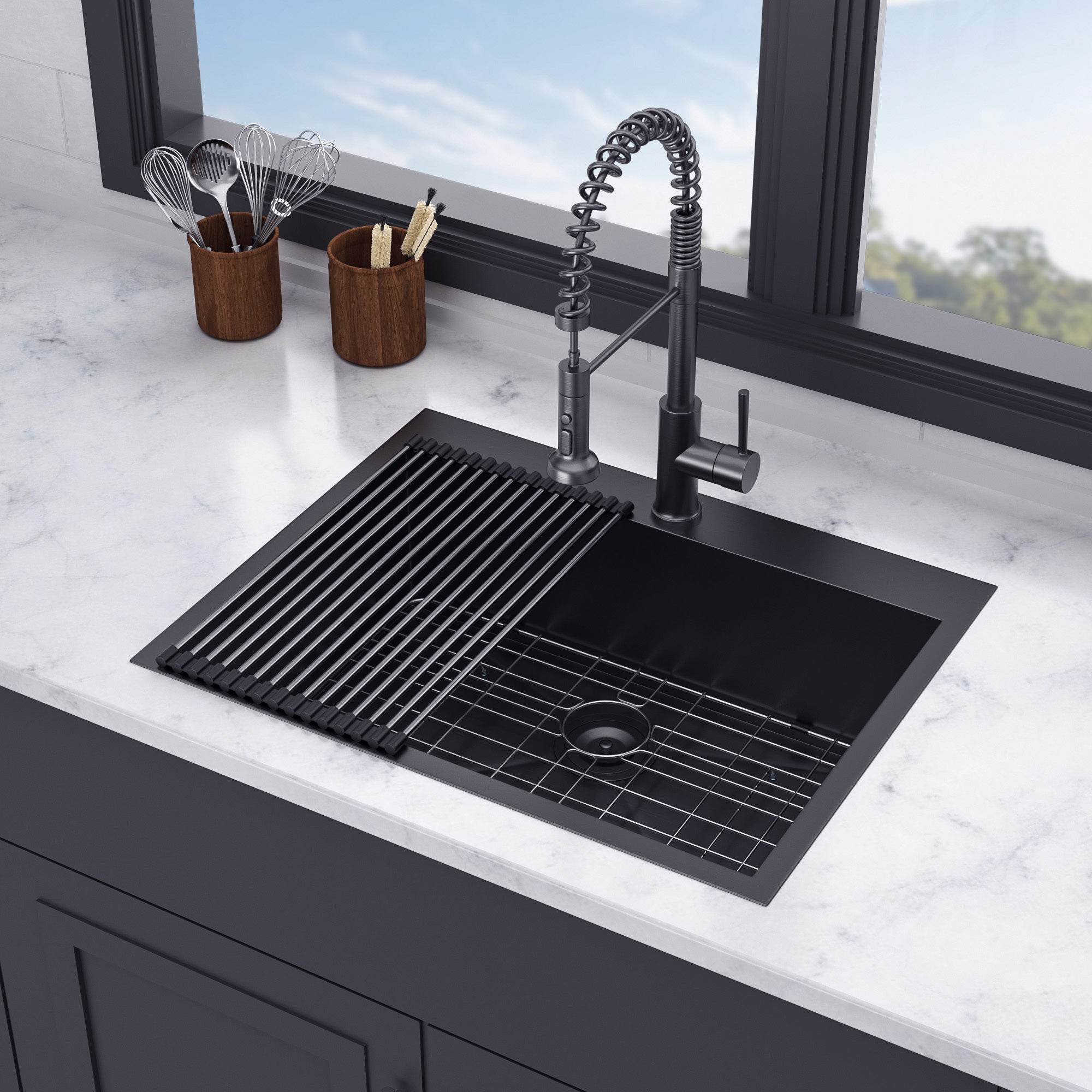 Drop-In Single Bowl Kitchen Sink, Stainless Steel (SS15)