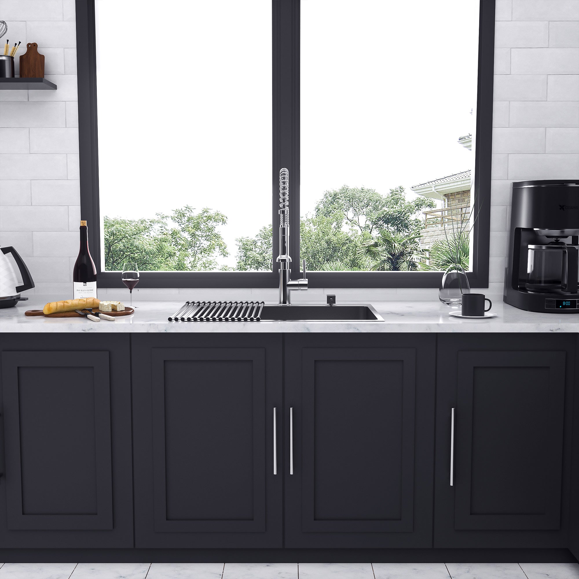 Drop-In Single Bowl Kitchen Sink, Stainless Steel (SS16)