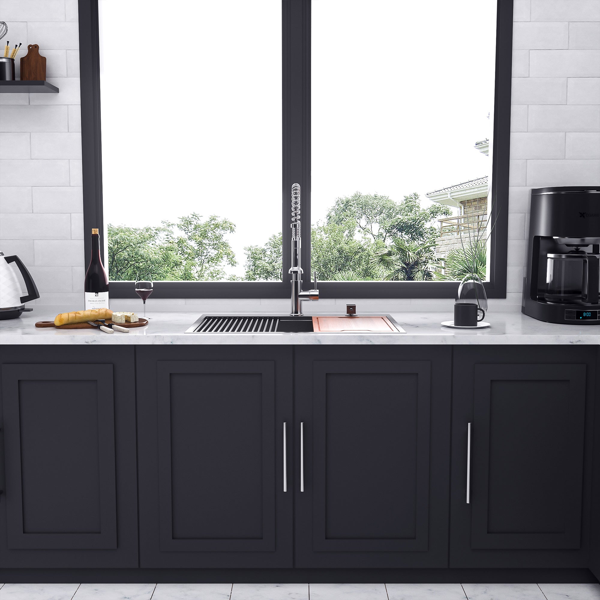 Drop-In Single Bowl Workstation Sink, Stainless Steel (SS19)