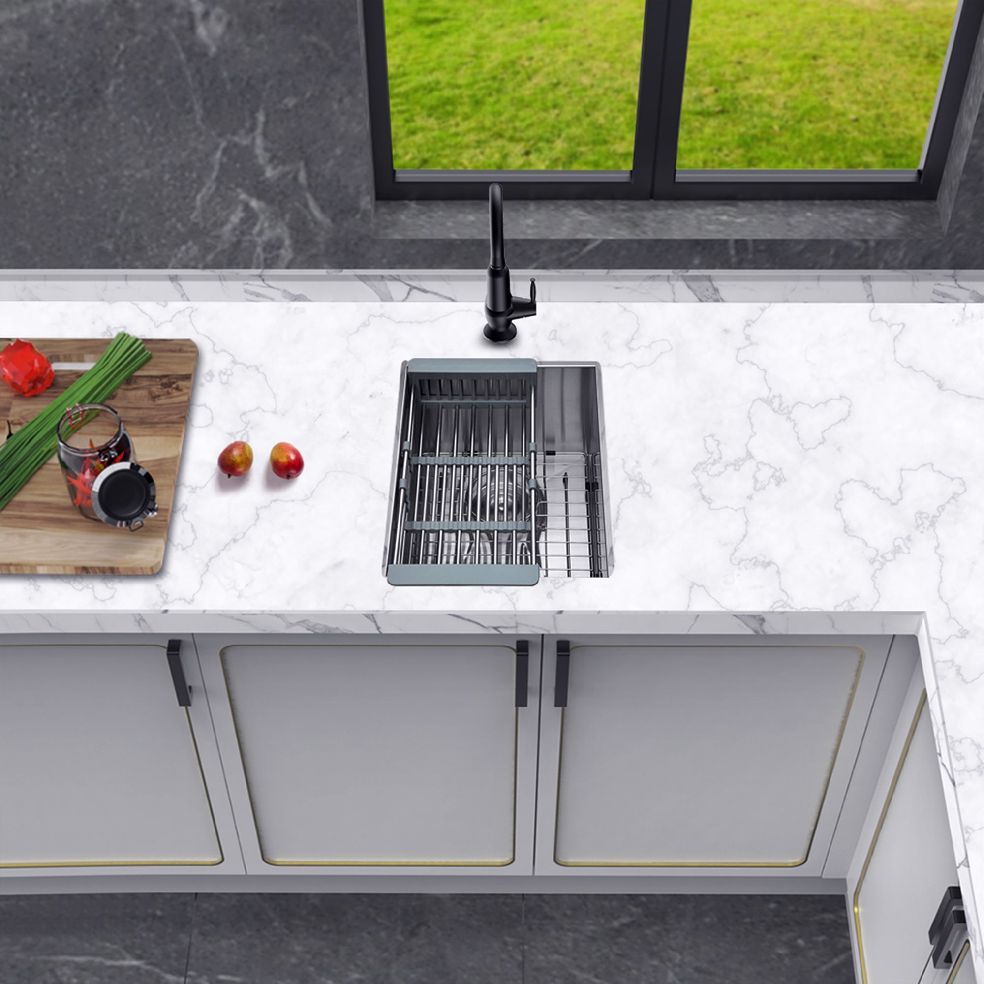 Undermount Single Bowl Kitchen Sink, Stainless Steel (SS23)