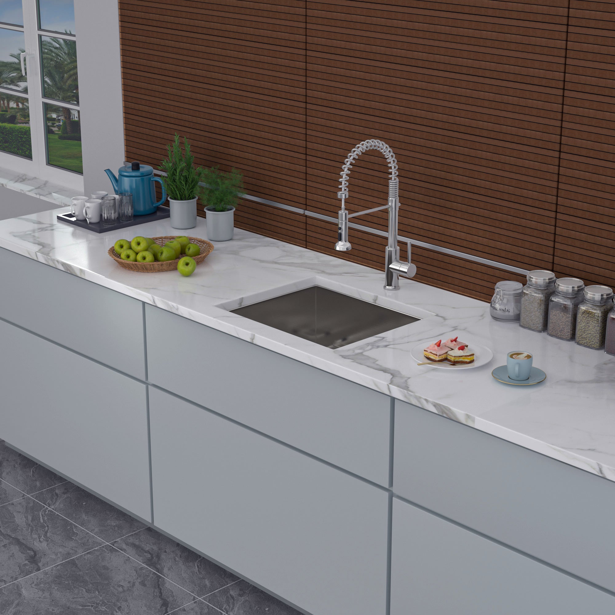 Undermount Single Bowl Kitchen Sink, Stainless Steel (SS23)