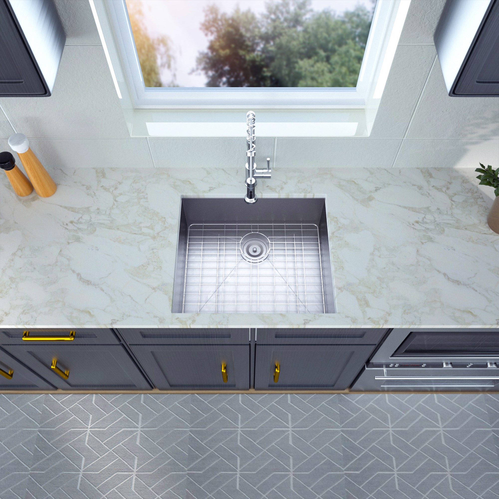Undermount Single Bowl Kitchen Sink, Stainless Steel (SS23)