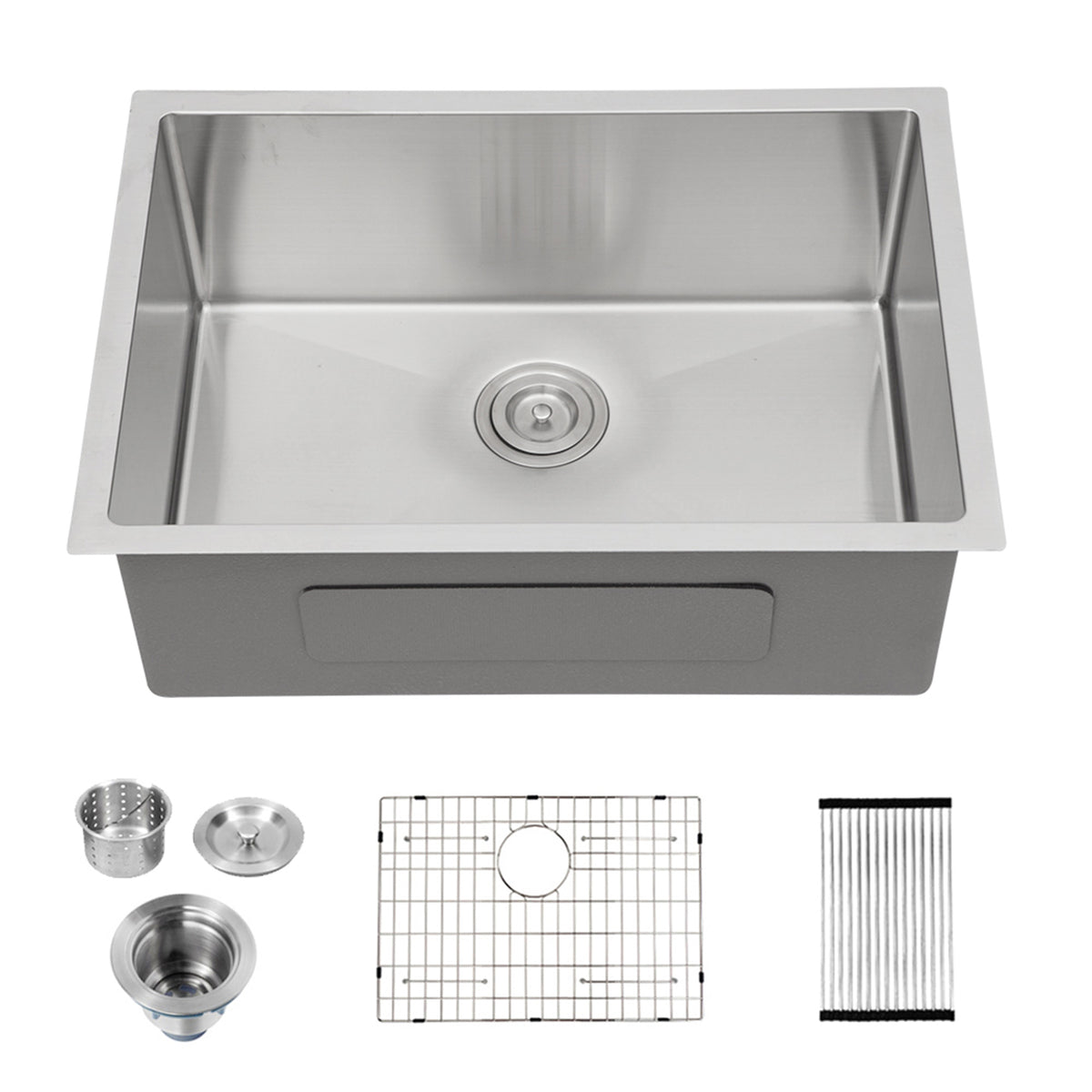 Undermount Single Bowl Kitchen Sink, Stainless Steel (SS23)