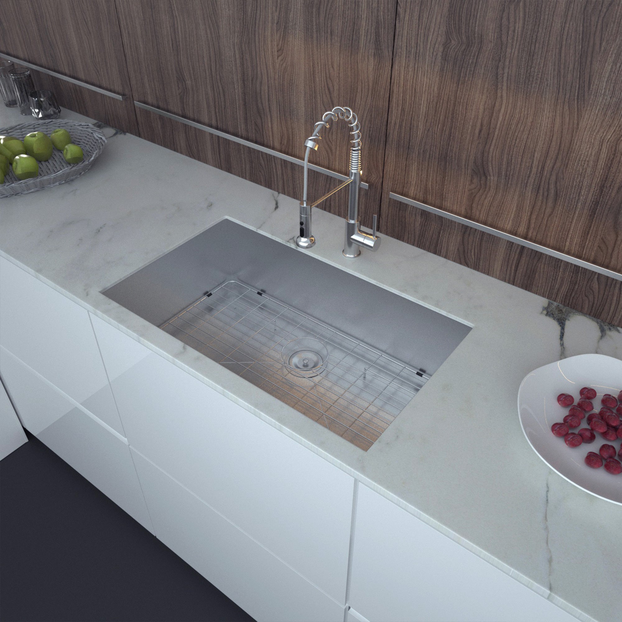 Undermount Single Bowl Kitchen Sink, Stainless Steel (SS23)