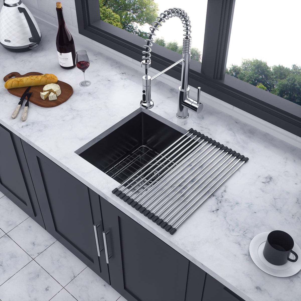RAINLEX Undermount Single Bowl Kitchen Sink in Stainless Steel (SS26)