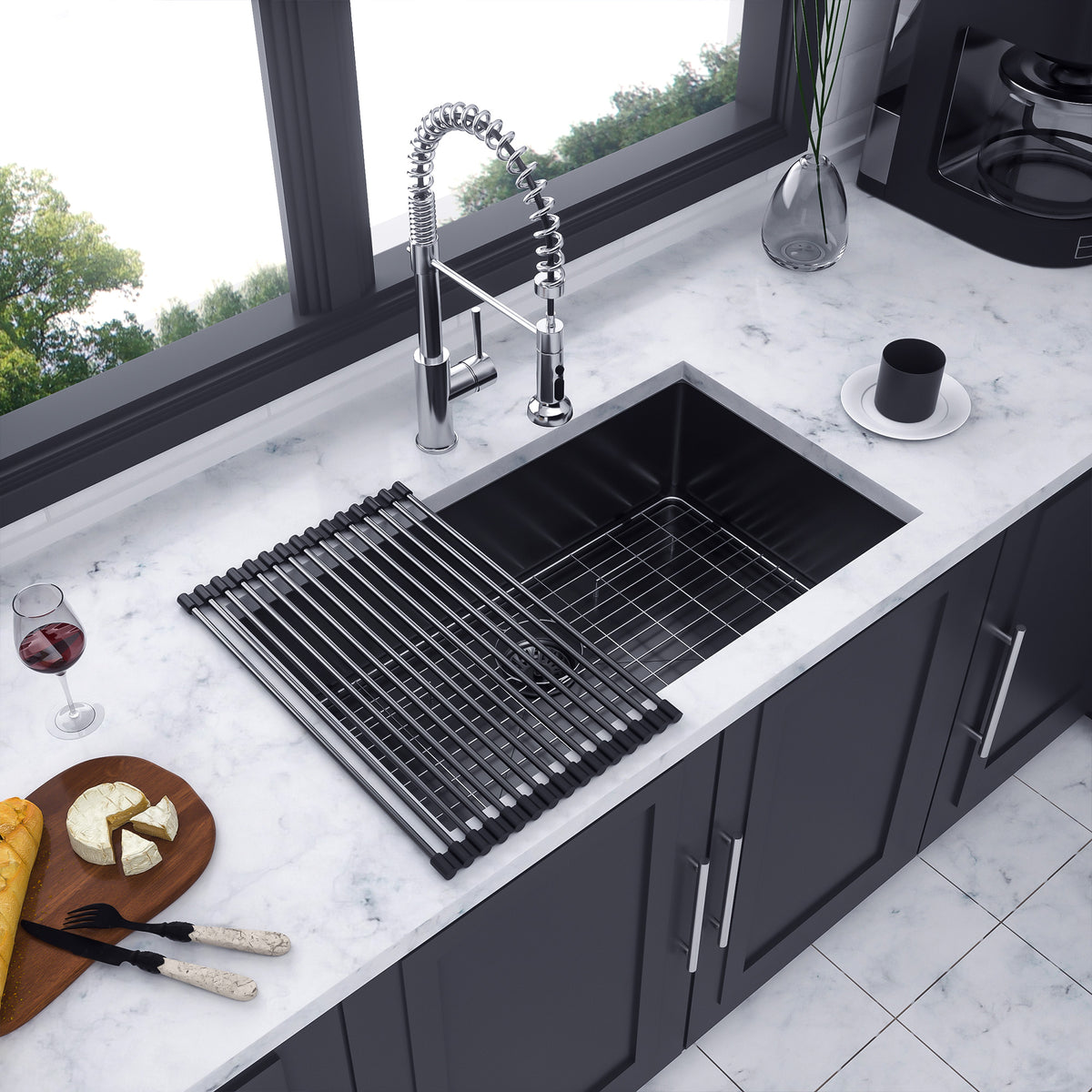 RAINLEX Undermount Single Bowl Kitchen Sink in Stainless Steel (SS26)