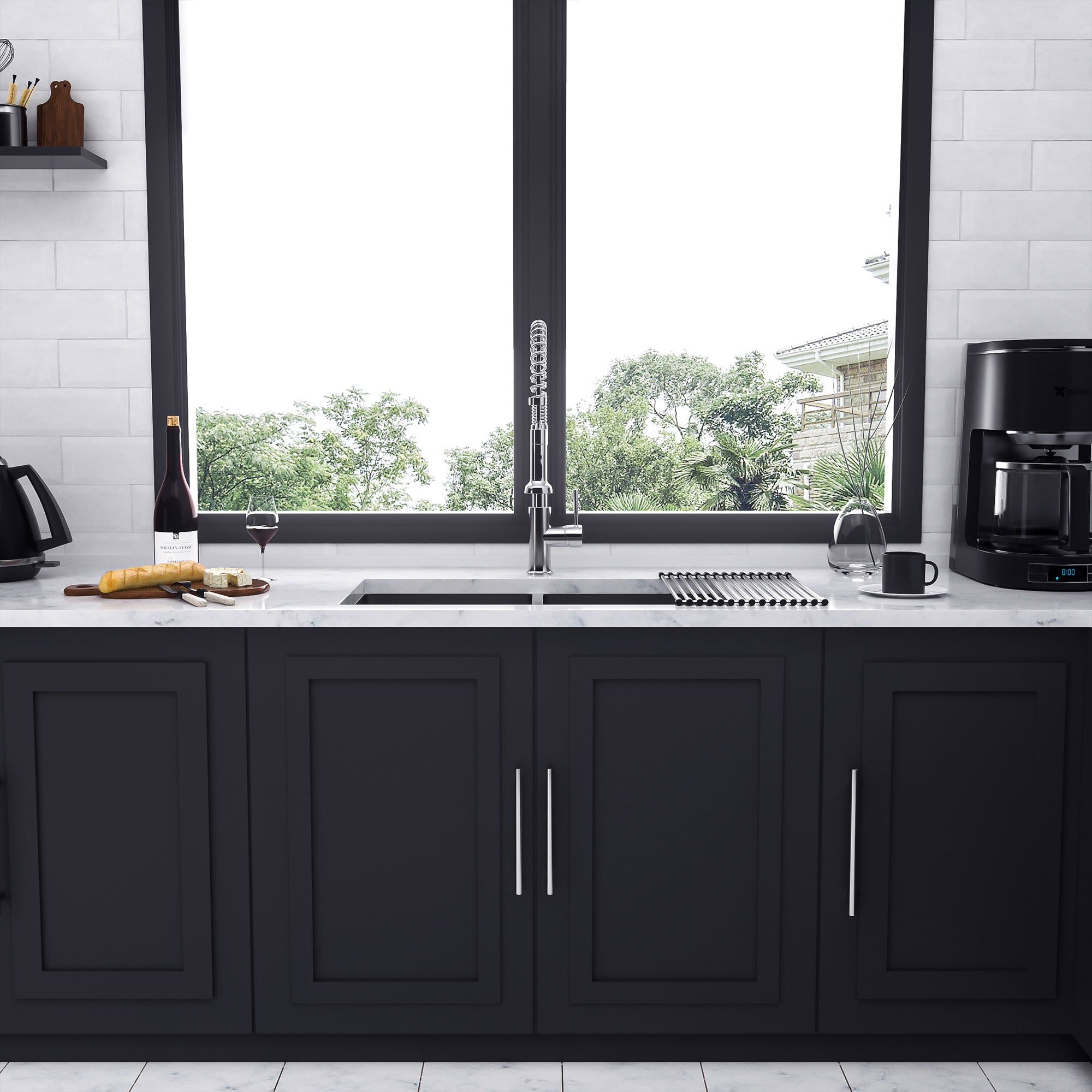 Undermount Double Bowl Kitchen Sink, Stainless Steel (SS30)