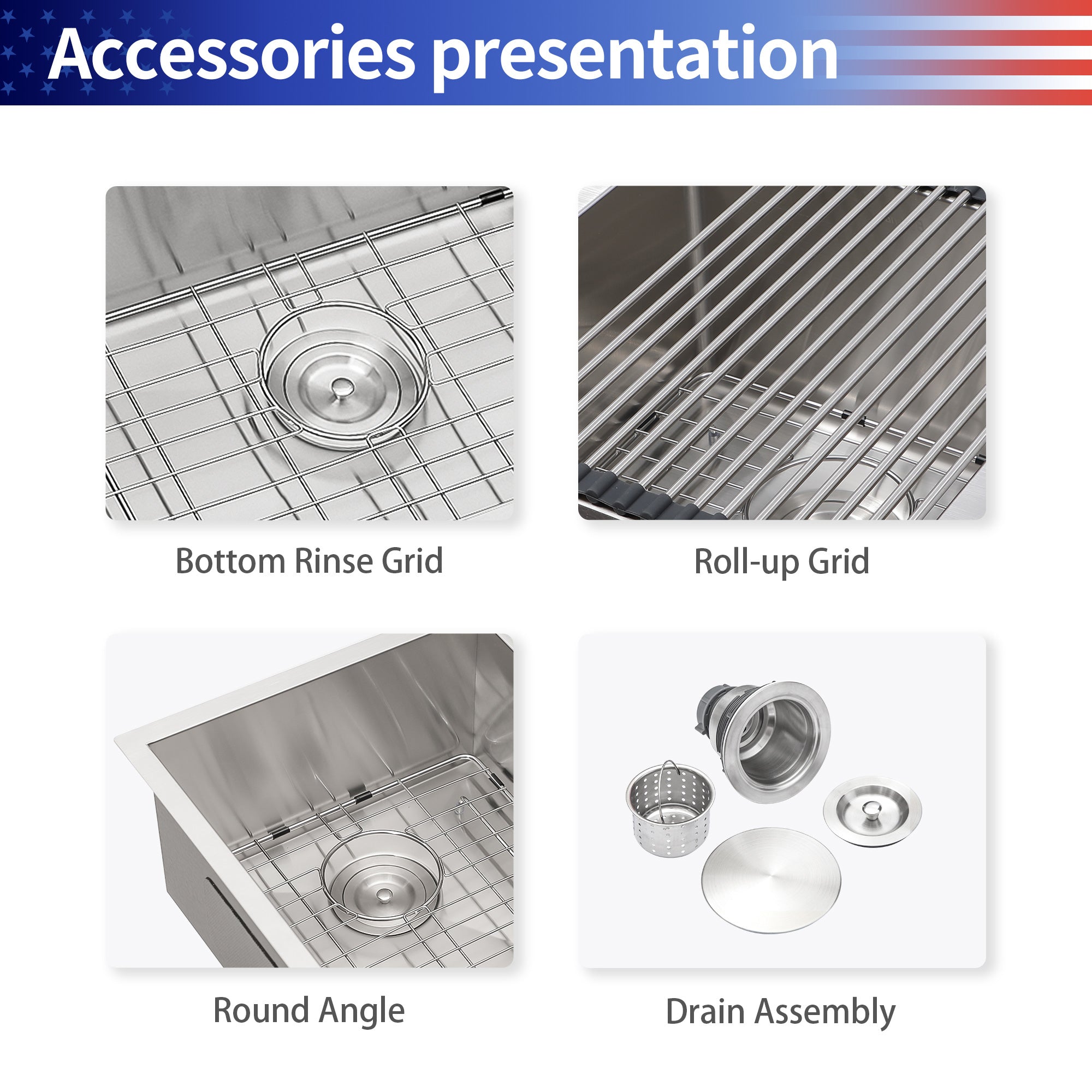 Undermount Double Bowl Kitchen Sink, Stainless Steel (SS30)