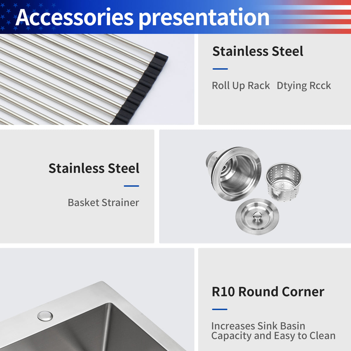 RAINLEX Drop-In Single Bowl Kitchen Sink in Stainless Steel (SS40)