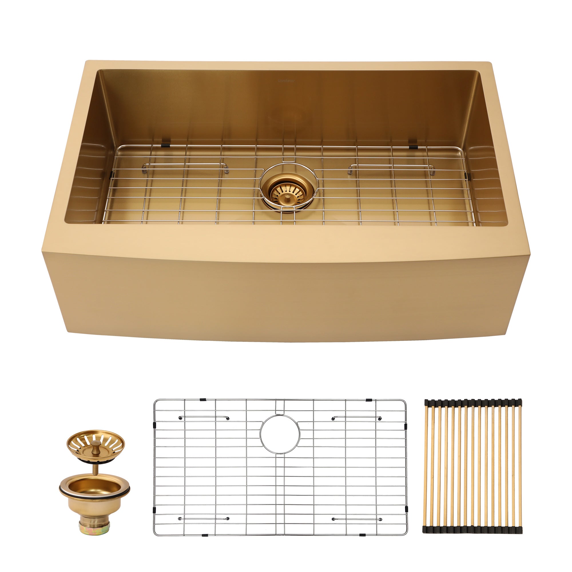 Farmhouse Apron-Front Single Bowl Kitchen Sink, Stainless Steel (SS47)