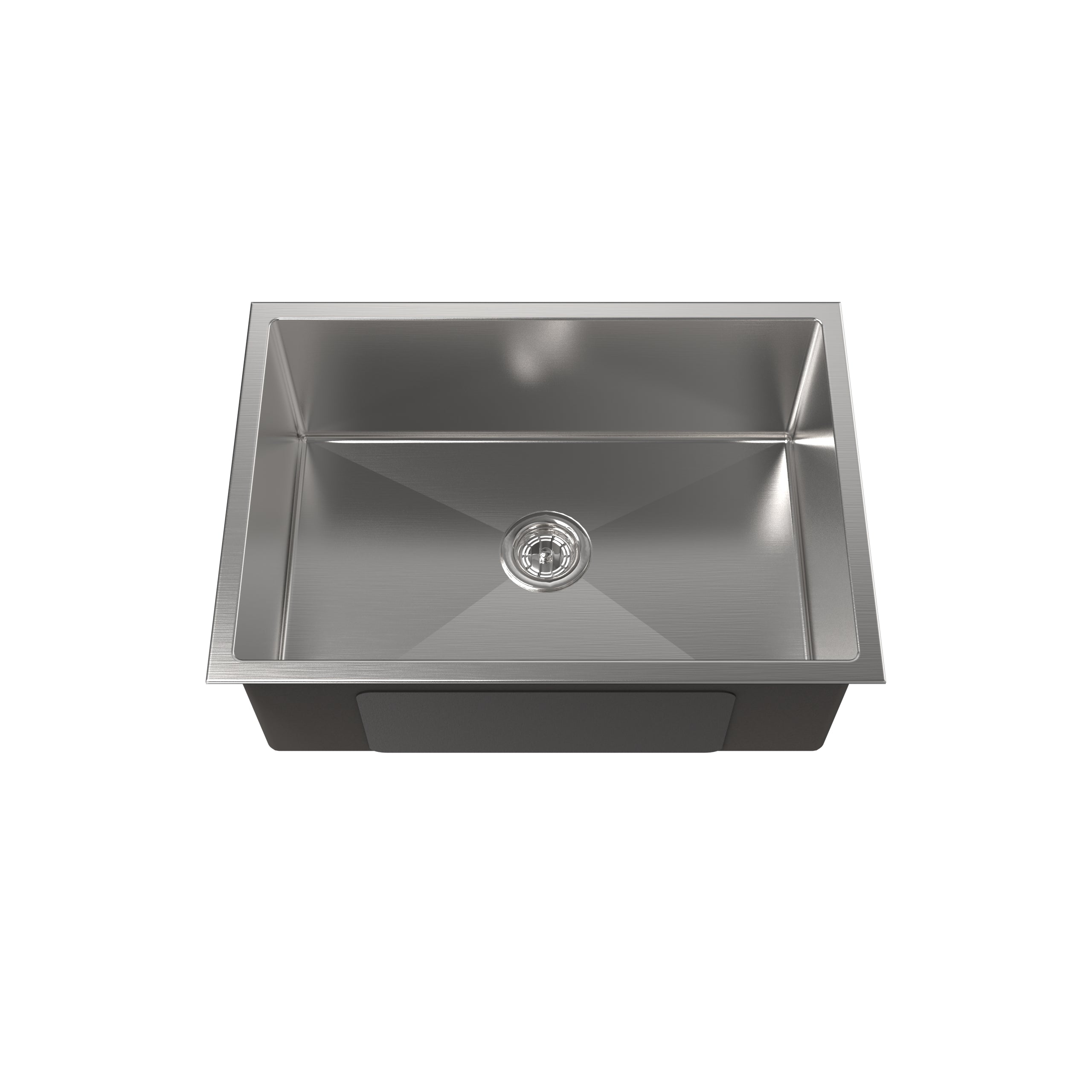 27" Undermount Stainless Steel Kitchen Sink, Single Bowl 16 Gauge Brushed Nickel Handmade Sink with Drain & Hooks
