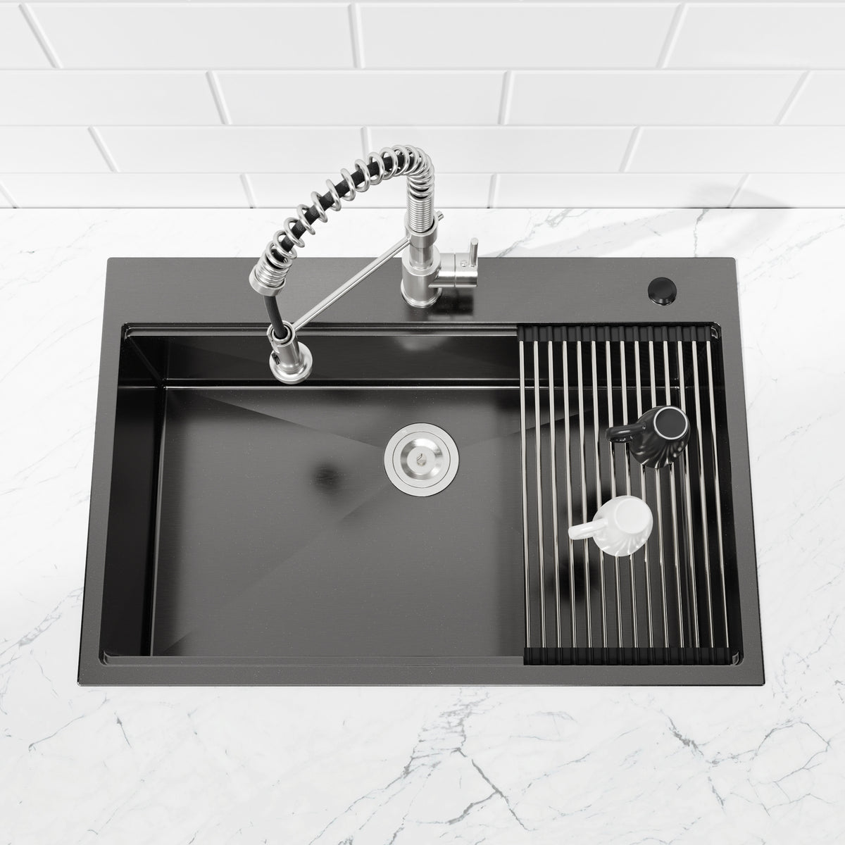 RAINLEX 30 in. x 22 in. Drop-In Single Bowl Workstation Sink in Stainless Steel - RX-SS70-3022