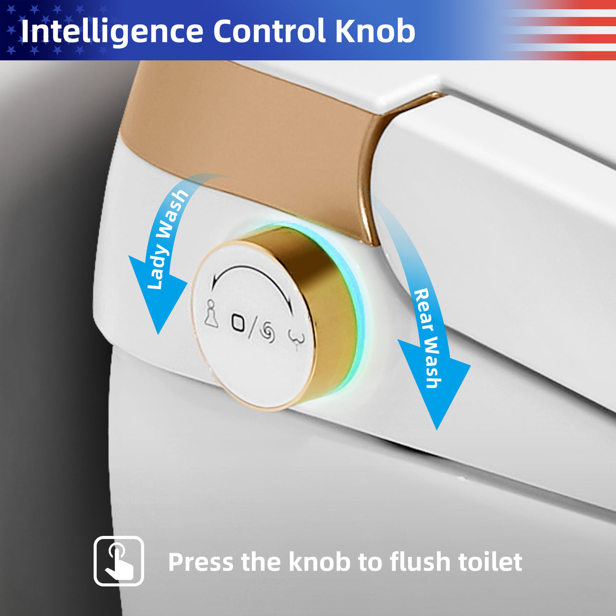 RAINLEX Smart Toilet with Built-In Bidet, White (T01)