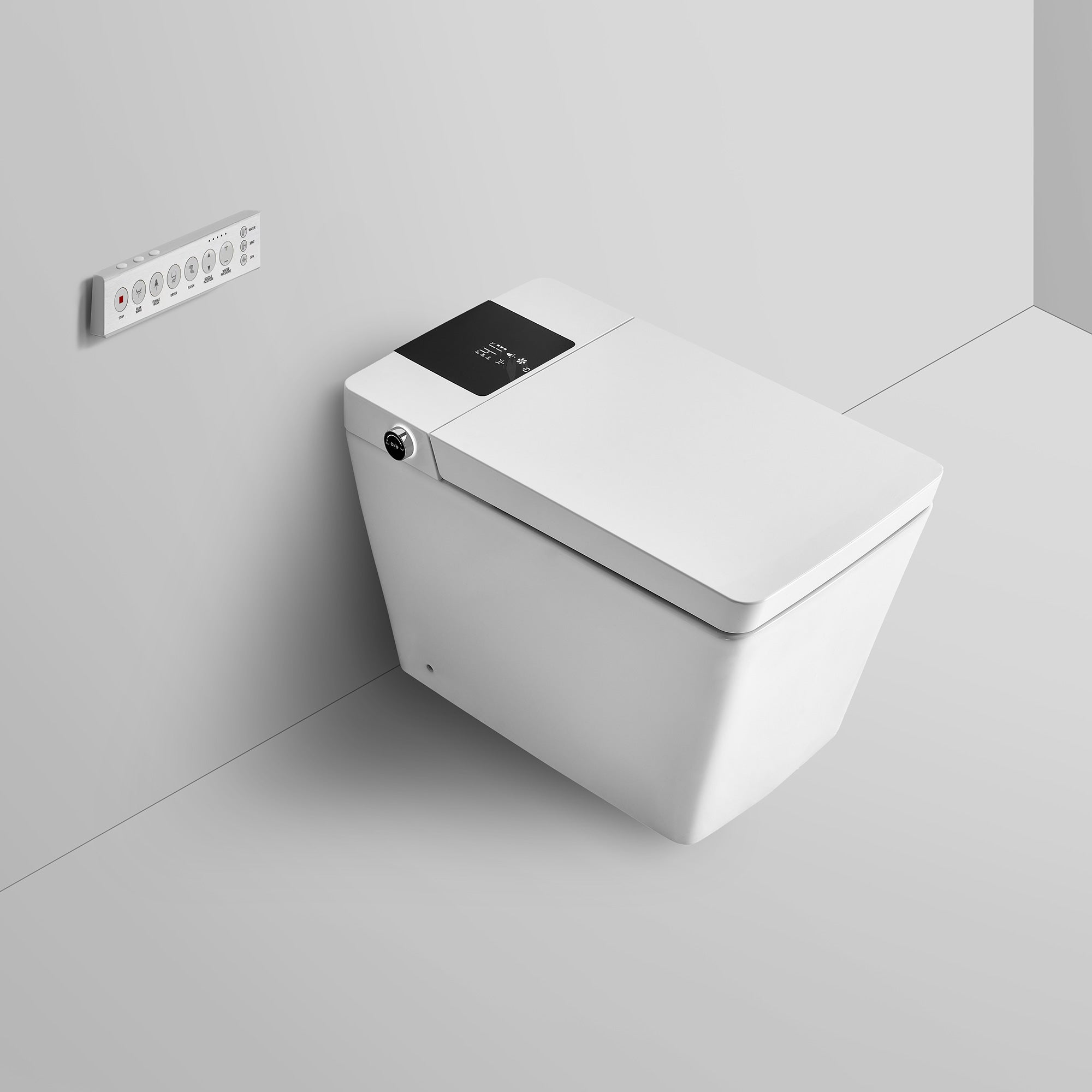 Smart Toilet with Built-In Bidet, White (T06)