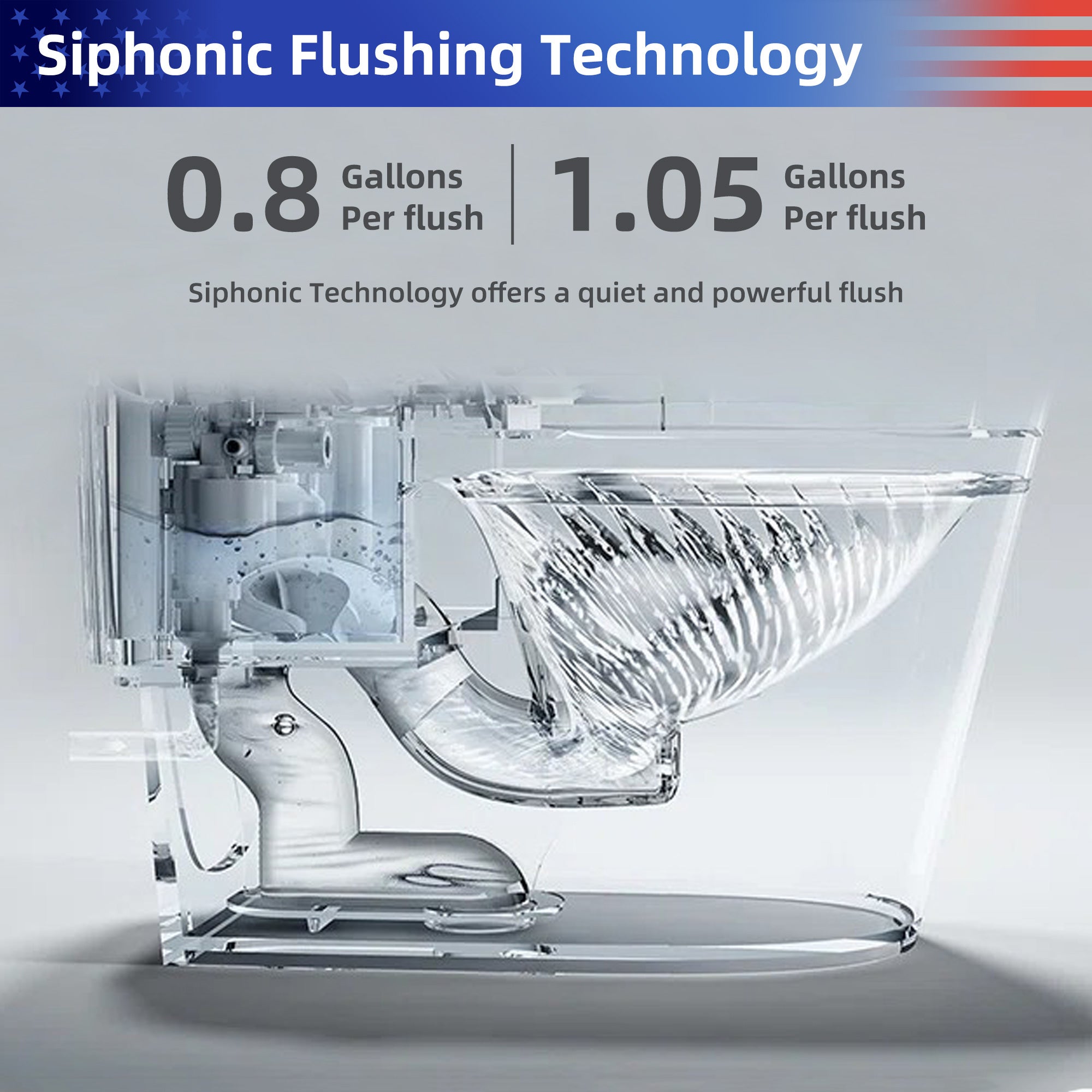 Smart Toilet with Built-In Bidet, White (T06)