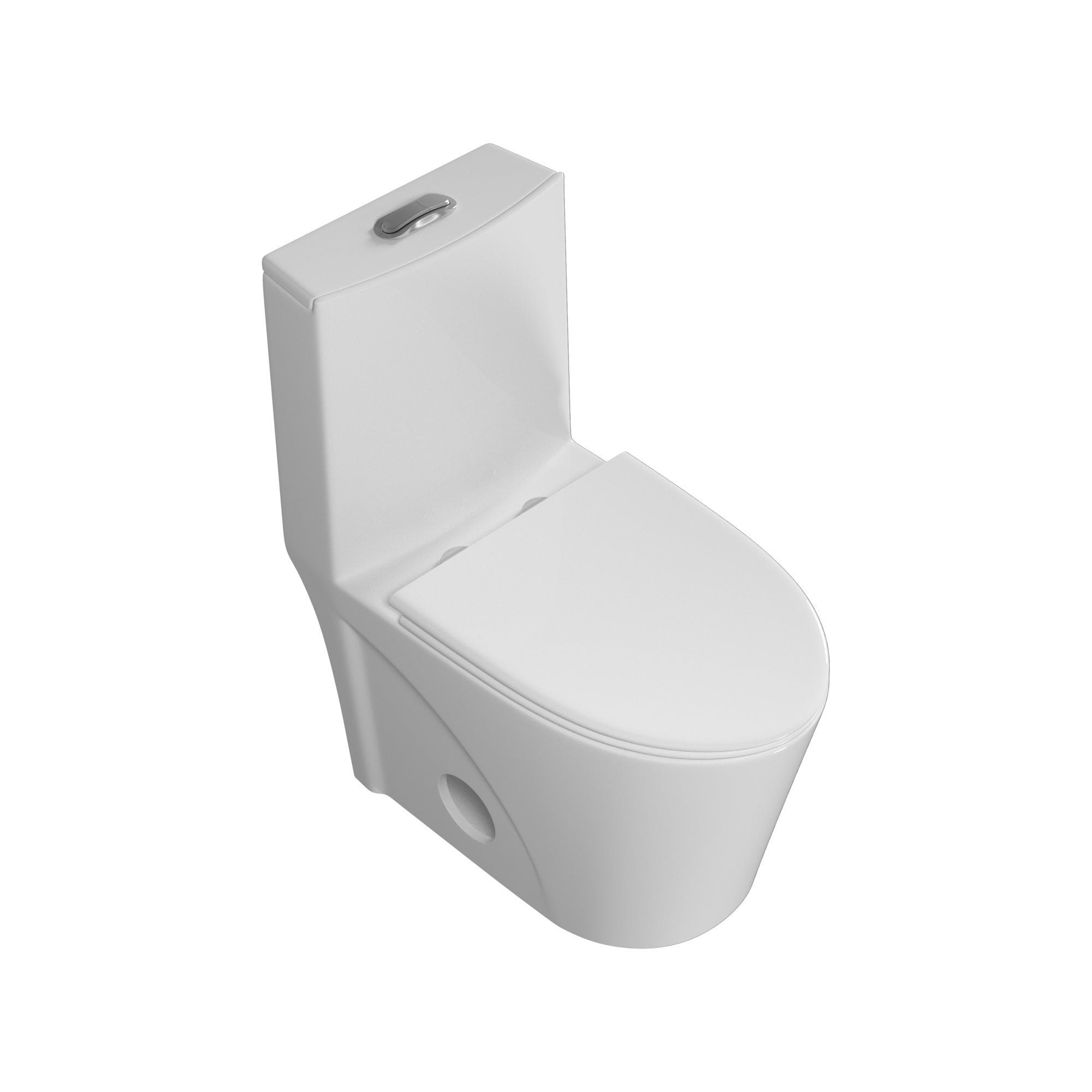 One-Piece Elongated Toilet, White (T07)