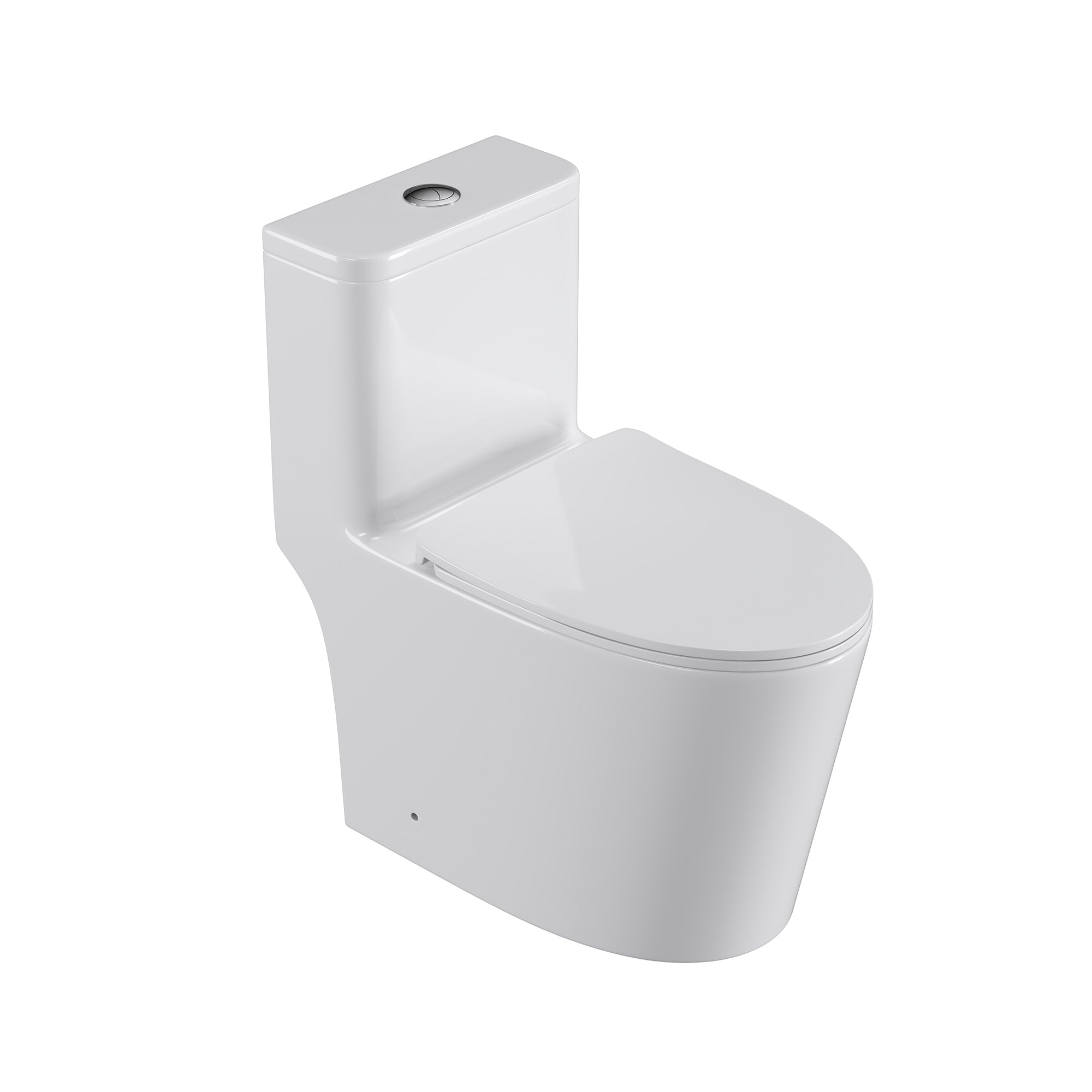 One-Piece Elongated Toilet, White (T09)
