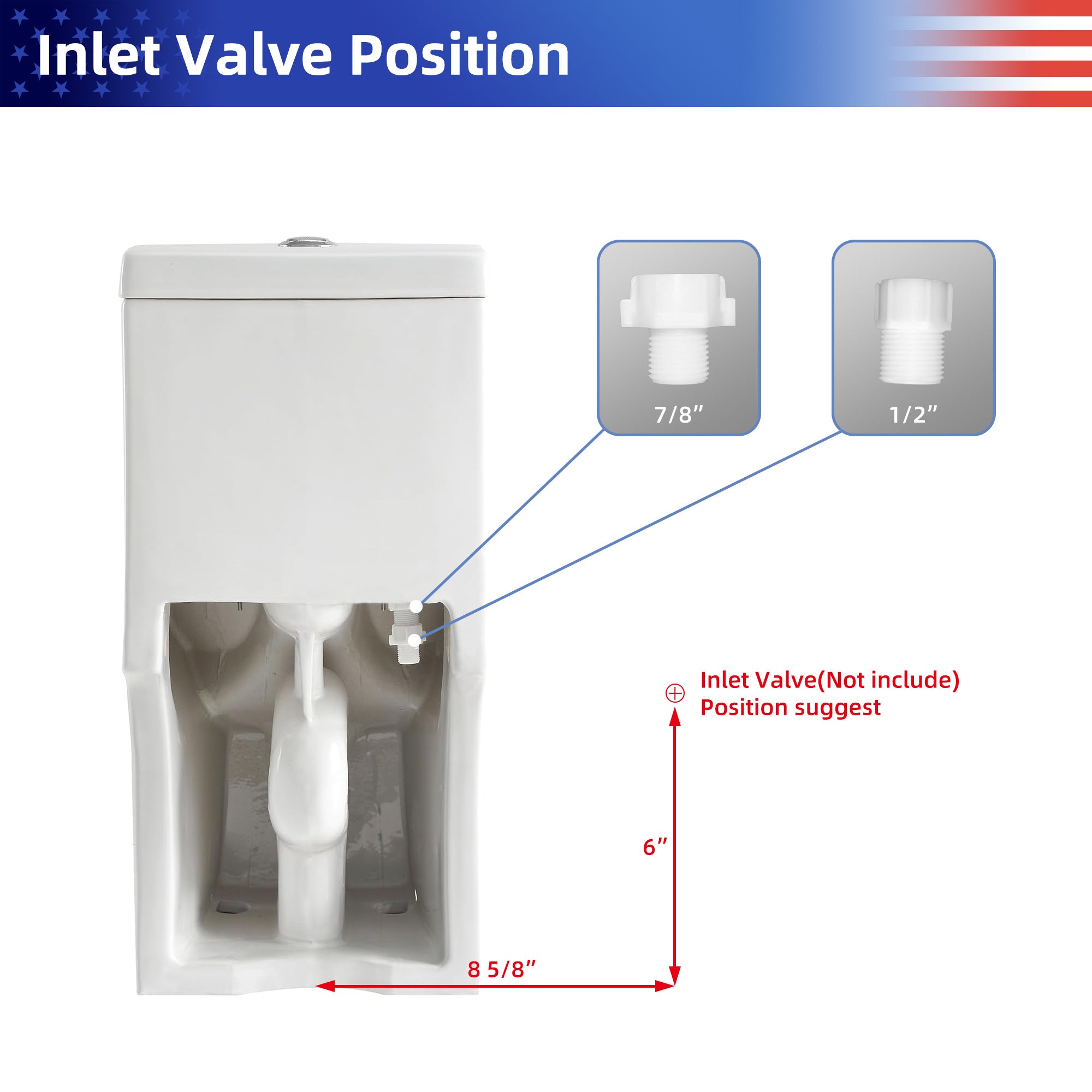 One-Piece Elongated Toilet, White (T09)