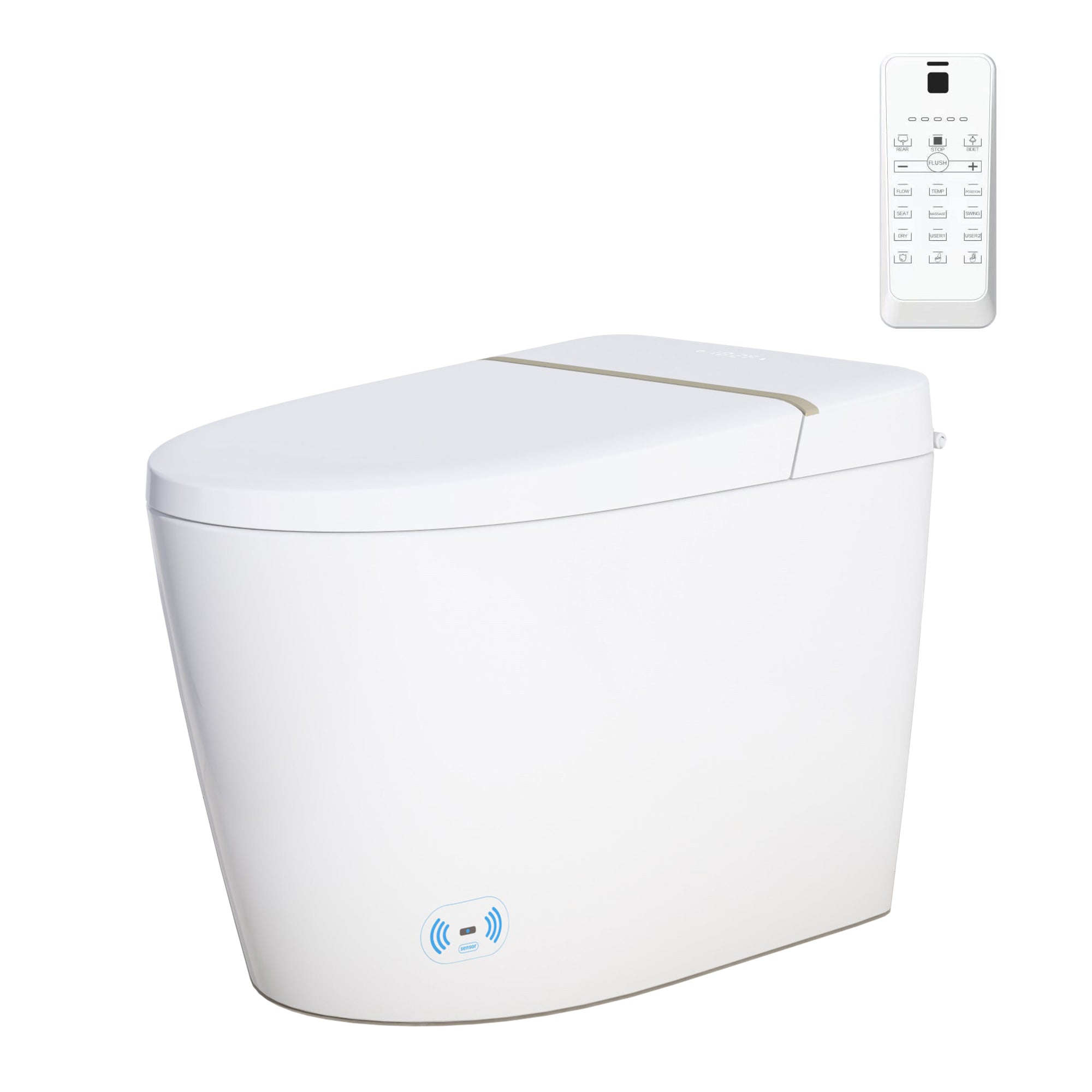 Smart Toilet with Built-In Bidet, White (T11)