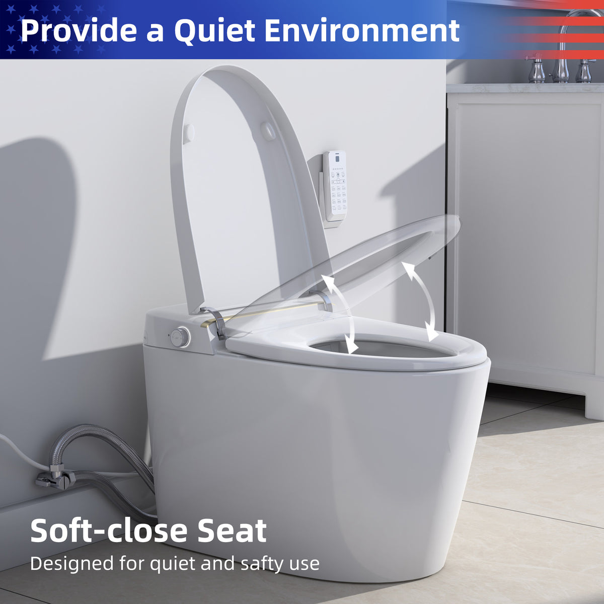 RAINLEX Smart Toilet with Built-In Bidet, White (T11)