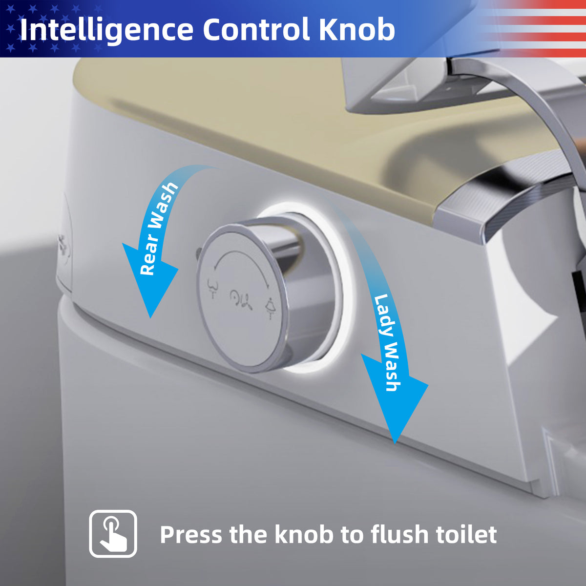 RAINLEX Smart Toilet with Built-In Bidet, White (T12)