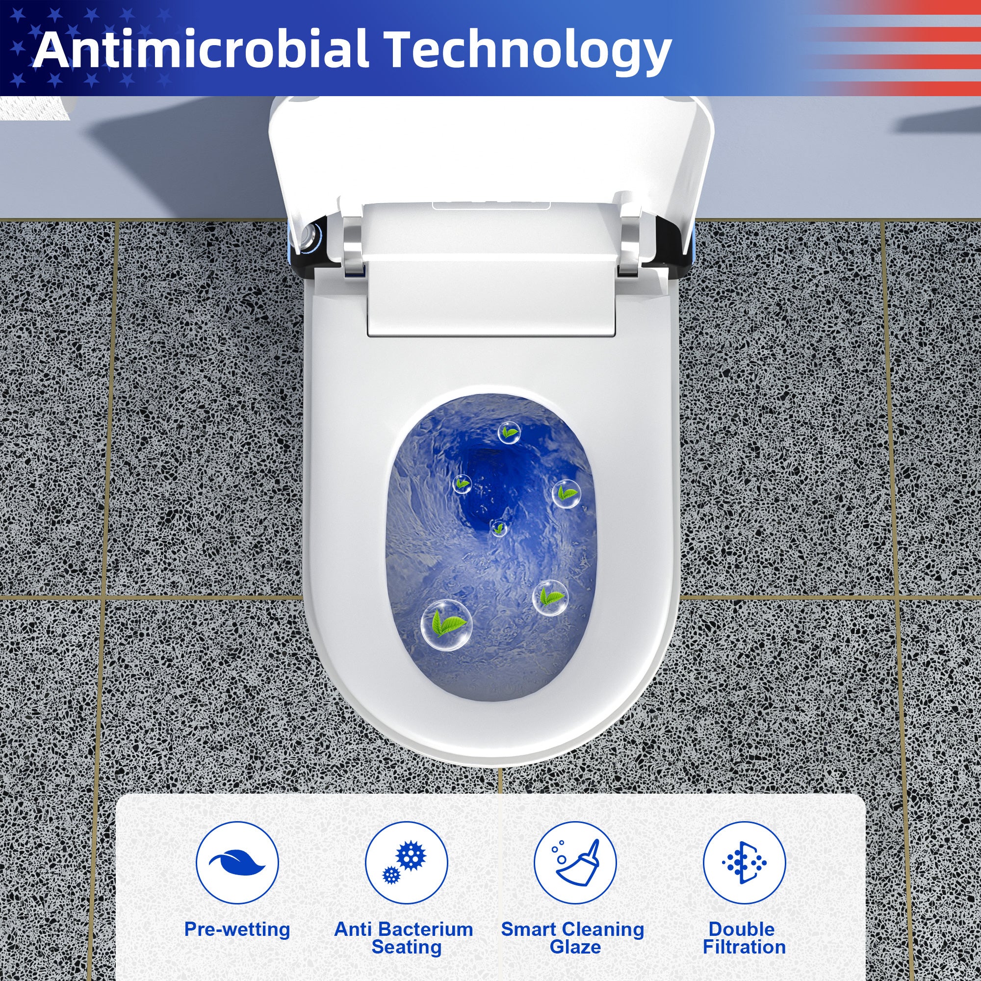 Smart Toilet with Built-In Bidet, White (T17)