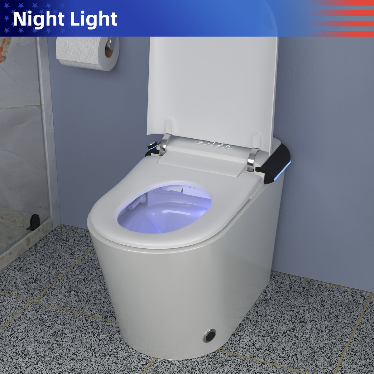 Smart Toilet with Built-In Bidet, White (T17)