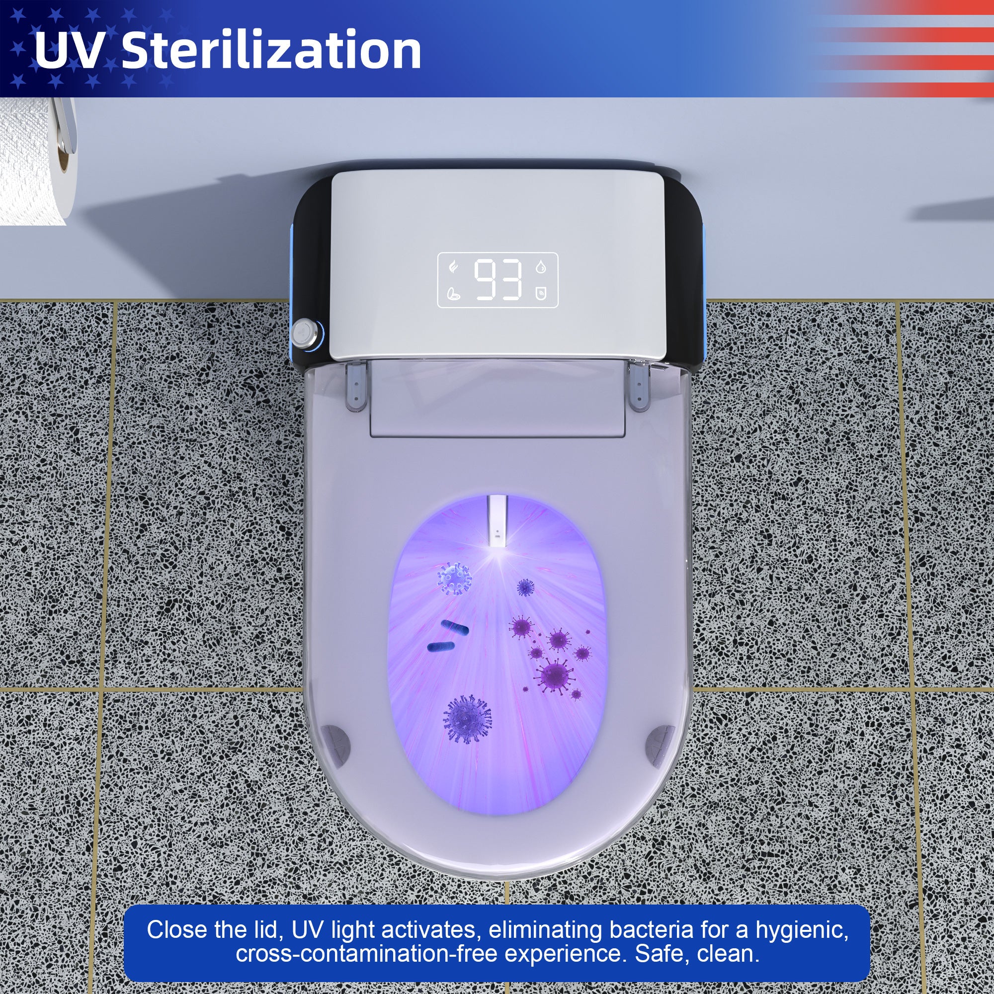 Smart Toilet with Built-In Bidet, White (T17)