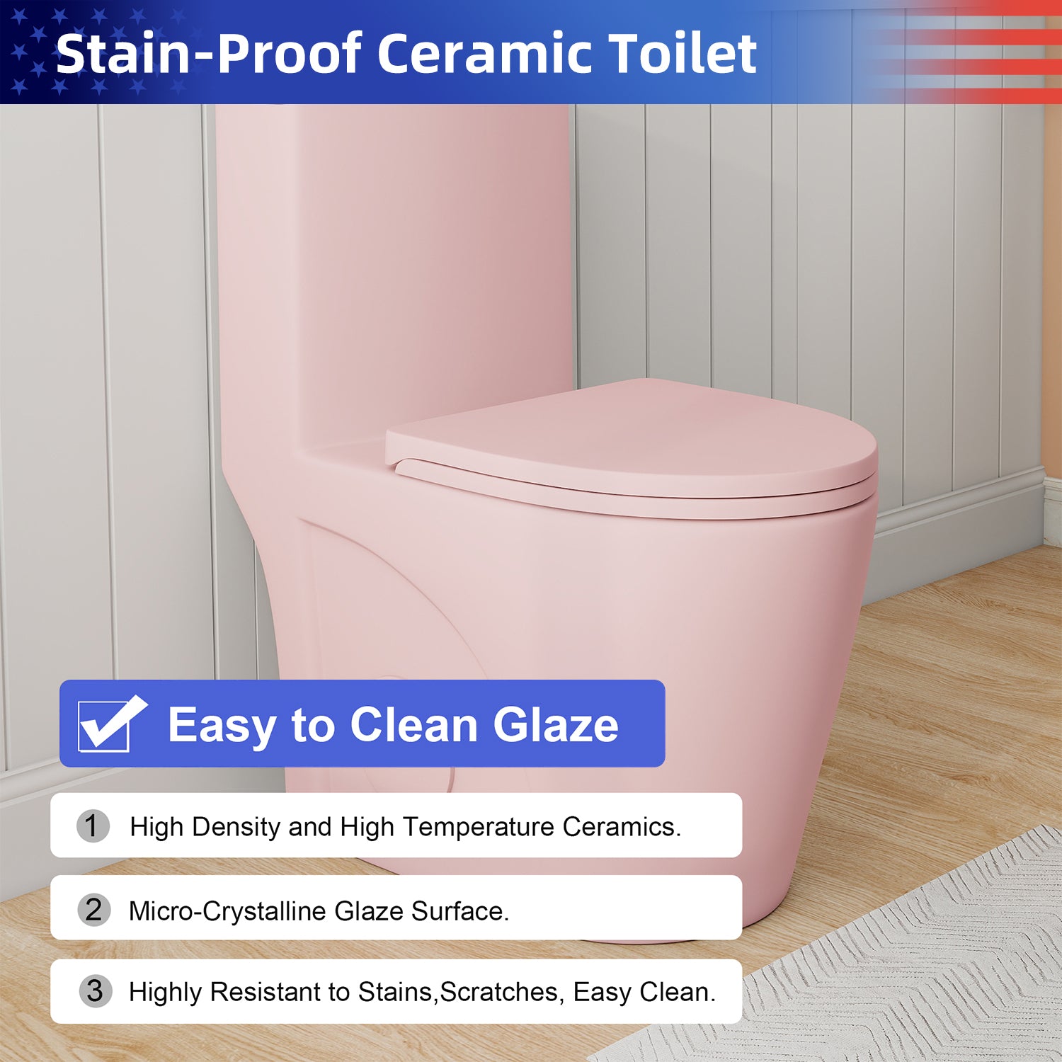 1.28/0.8 GPF Tornado Flush One-Piece Toilet, Elongated Siphonic S-Trap 12" Toilet with Soft Close Seat, Dual Flush, MAP 1000g, ADA Chair Height 17"