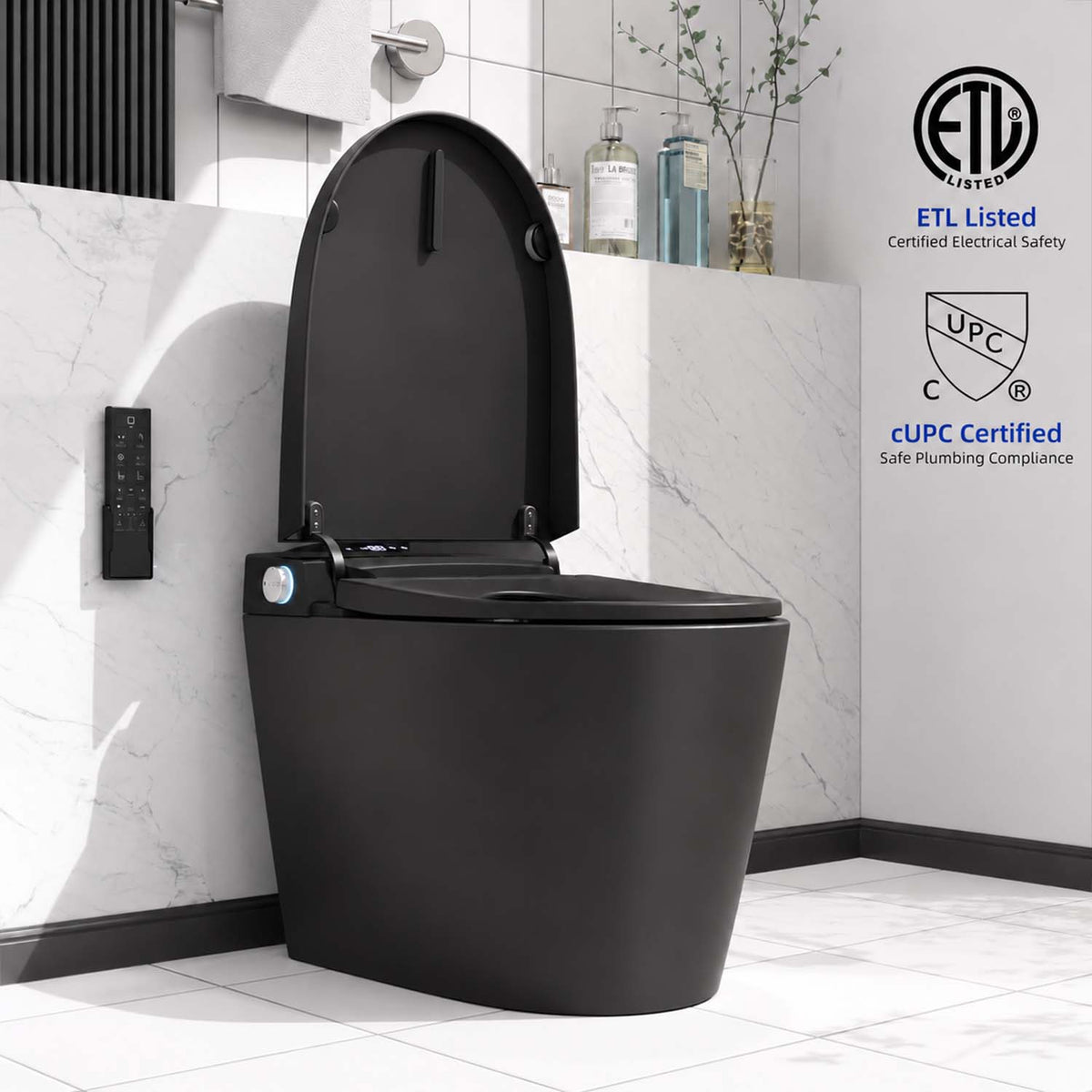 Rainlex Smart Toilet Bidet, One Piece Electric Toilet with Heated Seat, Auto Flush, Warm Air Dryer, Wireless Remote & Self Cleaning Nozzle (T31)