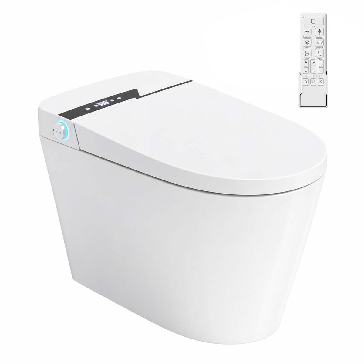 Rainlex Smart Toilet Bidet, One Piece Electric Toilet with Heated Seat, Auto Flush, Warm Air Dryer, Wireless Remote & Self Cleaning Nozzle (T31)