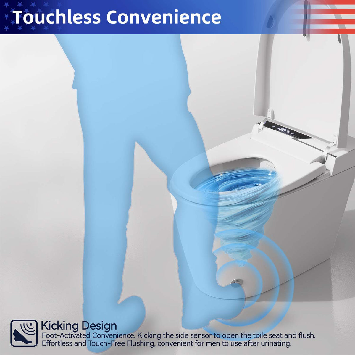 Rainlex Smart Toilet Bidet, One Piece Electric Toilet with Heated Seat, Auto Flush, Warm Air Dryer, Wireless Remote & Self Cleaning Nozzle (T31)
