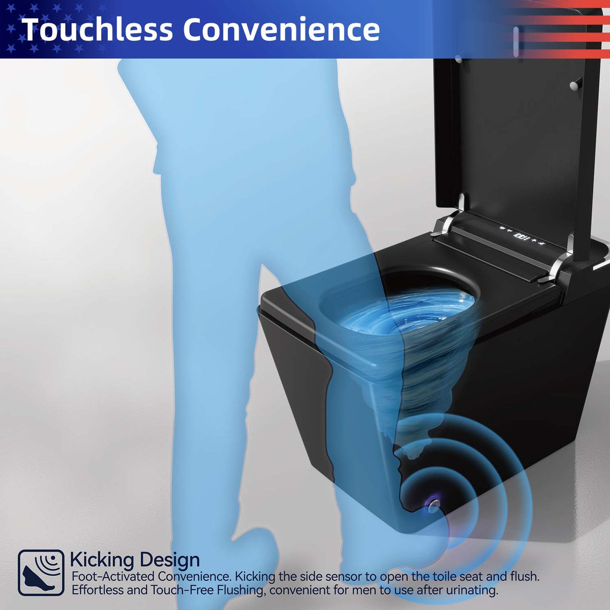 Rainlex Smart Toilet with Bidet, One Piece Smart Toilet with Auto Flush, Heated Seat, Instant Warm Water, Warm Air Dryer & Wireless Remote Control (T33)