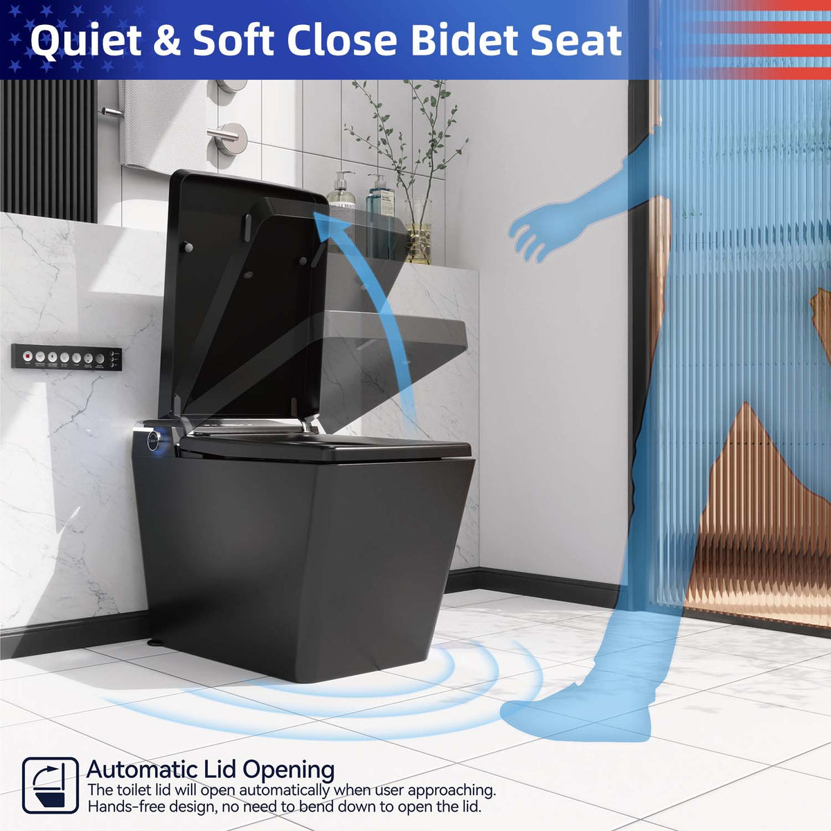 Rainlex Smart Toilet with Bidet, One Piece Smart Toilet with Auto Flush, Heated Seat, Instant Warm Water, Warm Air Dryer & Wireless Remote Control (T33)