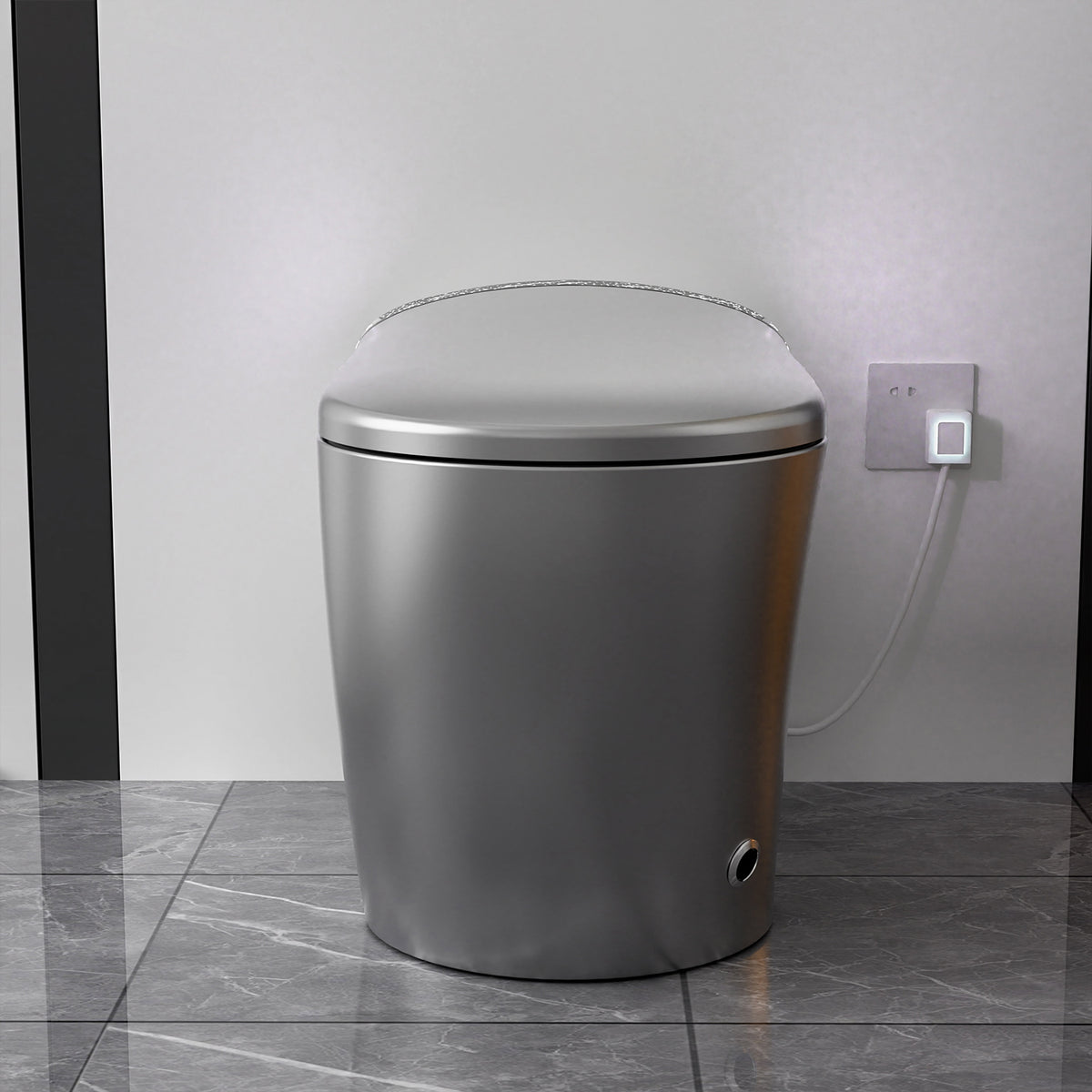 Rainlex Tankless Smart Bidet Toilet with Auto Open Lid, Heated Seat, Warm Water Wash, Dryer, Foot Sensor & Remote Control(T46)