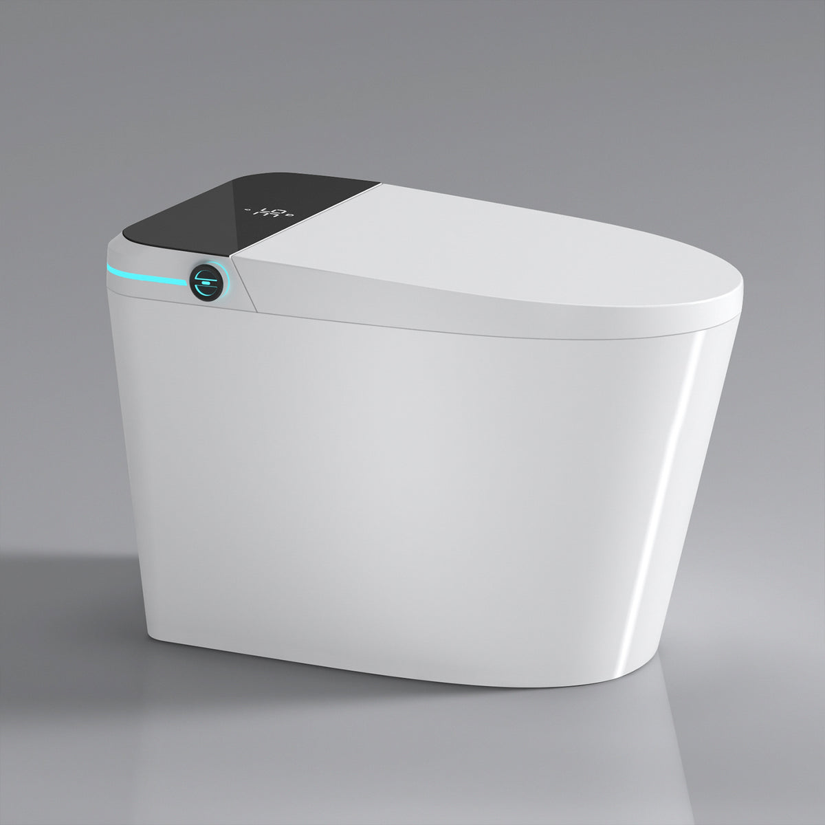 Rainlex Smart Bidet Toilet with Auto Open Lid, Heated Seat, Warm Water Wash, Dryer, Foot Sensor, LED Display & Remote Control(T48)
