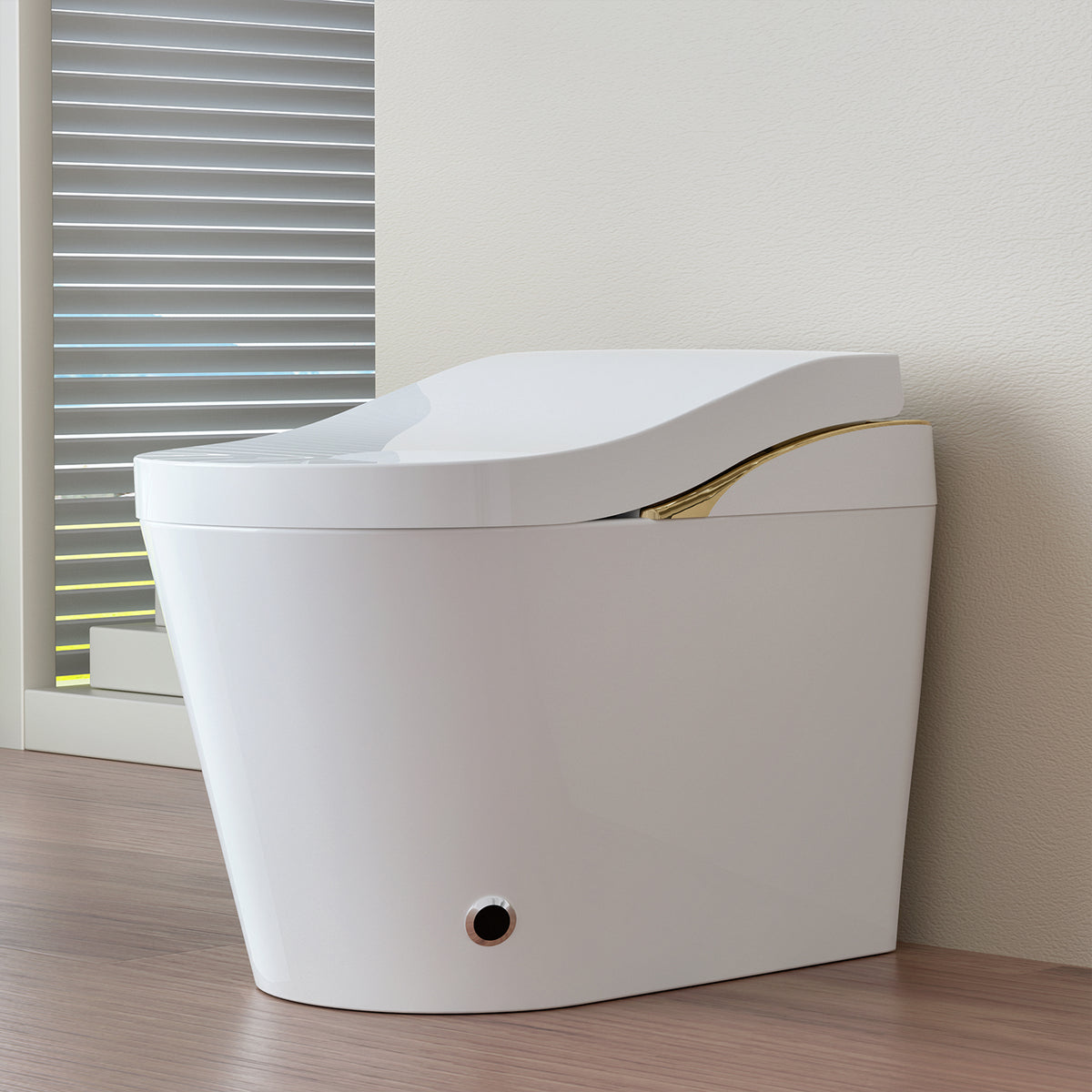 Rainlex ADA Height Smart Bidet Toilet with Auto Open Lid, Heated Seat, Warm Water Wash, Dryer, Foam Shield & Remote Control(T49)