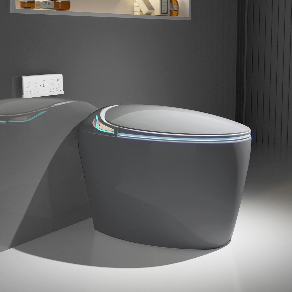 Rainlex Tankless Smart Bidet Toilet with Auto Open Lid, Heated Seat, Warm Water Wash, Dryer, Foot Sensor & Remote Control(T50)
